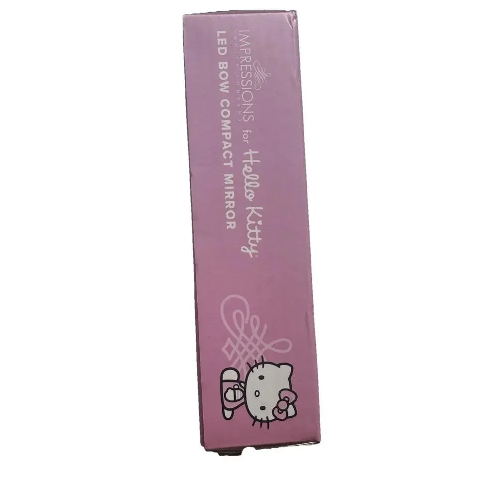 Hello Kitty LED Bow Compact Mirror Pink USB Rechargeable Impressions Vanity